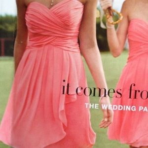 Pink/coral chiffon dress size 6